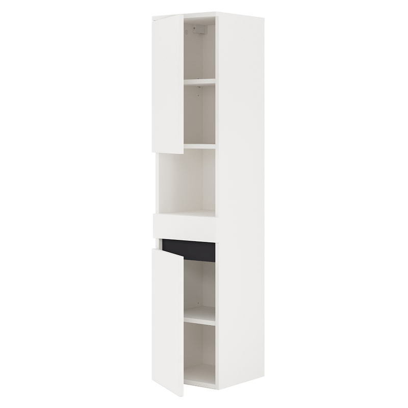 Casa si Gradina - Mobilier - Mobilier baie - Comode baie - Dulapior inalt, stejar alb/artisan, CHOICE - Infinity.ro