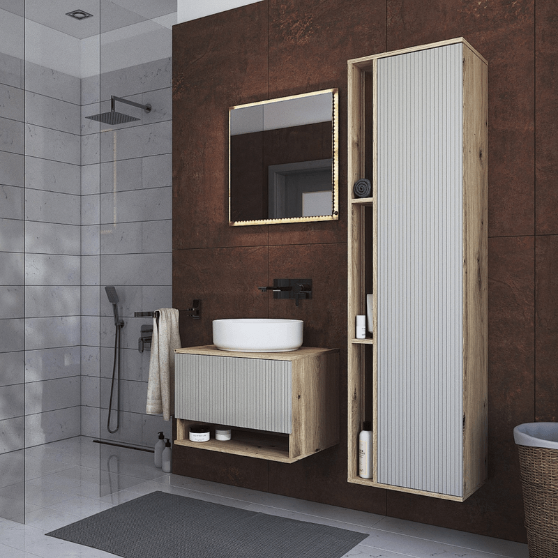 Casa si Gradina - Mobilier - Mobilier baie - Comode baie - Dulapior de pus sub chiuveta, stejar artisan/casmir, COLOS 60 - Infinity.ro