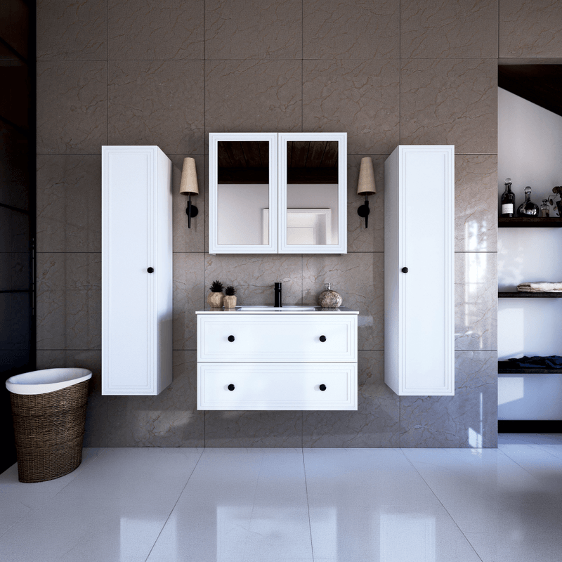 Casa si Gradina - Mobilier - Mobilier baie - Comode baie - Dulapior inalt, alb, JUMP - Infinity.ro