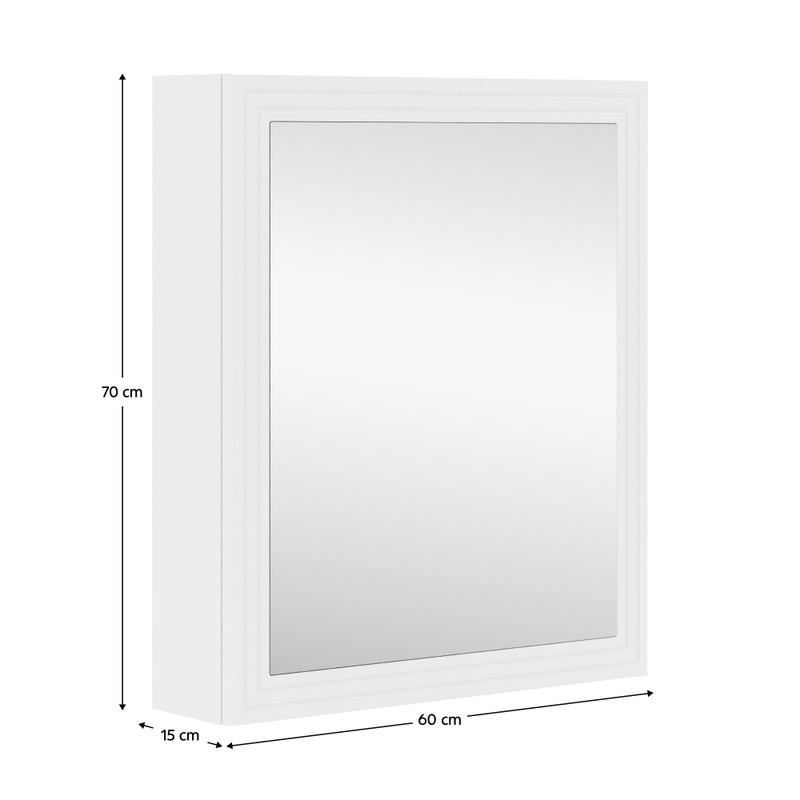 Casa si Gradina - Mobilier - Mobilier baie - Comode baie - Dulapior suspendat cu oglinda, alb, JUMP 60 - Infinity.ro