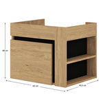 Casa si Gradina - Mobilier - Mobilier baie - Comode baie - Dulapior de pus sub chiuveta, stejar auriu/negru, MOURO 60 - Infinity.ro