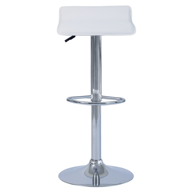 Casa si Gradina - Mobilier - Scaune si fotolii - Scaune - Scaun de bar, piele ecologica alb/crom LARIA 2 NEW - Infinity.ro