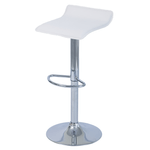 Casa si Gradina - Mobilier - Scaune si fotolii - Scaune - Scaun de bar, piele ecologica alb/crom LARIA 2 NEW - Infinity.ro