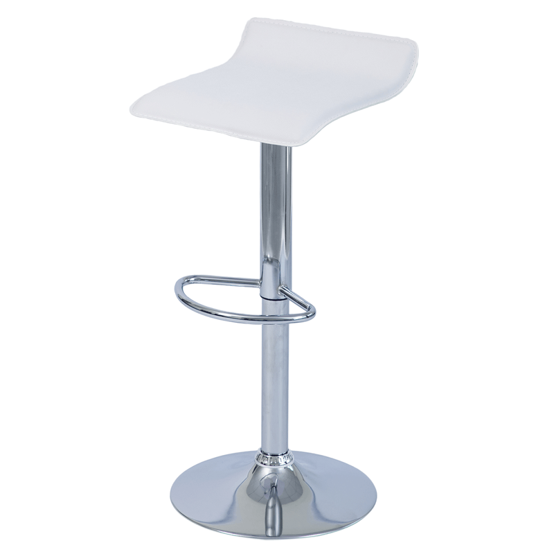 Casa si Gradina - Mobilier - Scaune si fotolii - Scaune - Scaun de bar, piele ecologica alb/crom LARIA 2 NEW - Infinity.ro