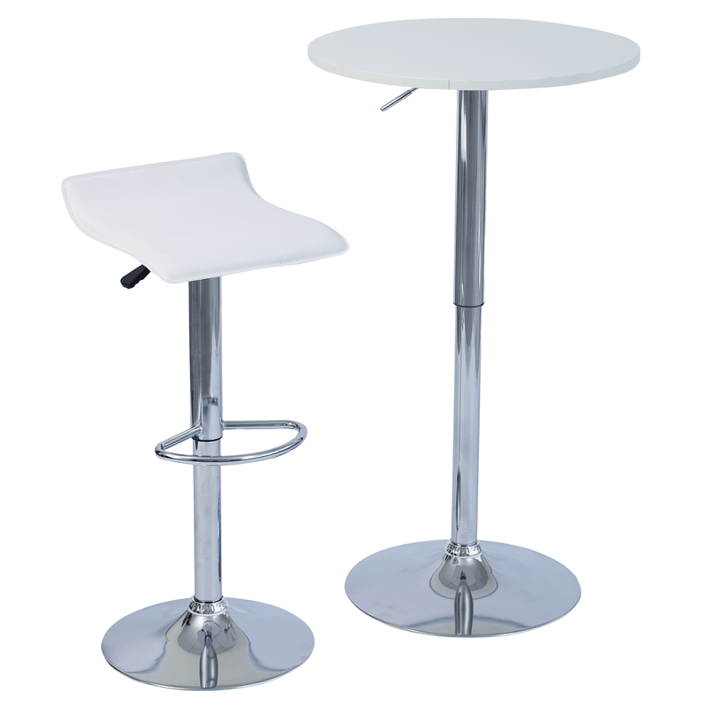Casa si Gradina - Mobilier - Scaune si fotolii - Scaune - Scaun de bar, piele ecologica alb/crom LARIA 2 NEW - Infinity.ro