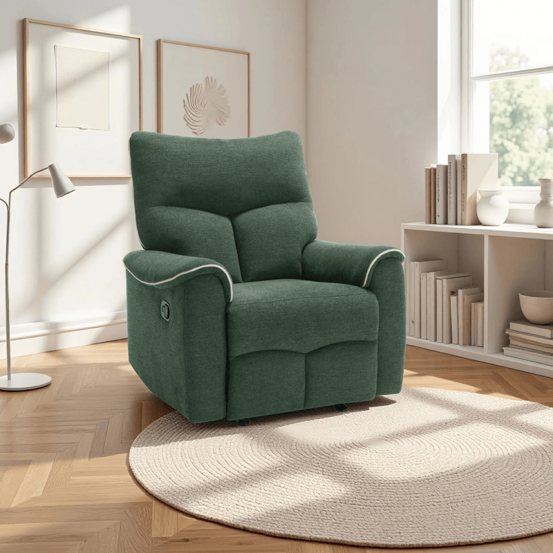 Casa si Gradina - Mobilier - Scaune si fotolii - Fotolii - Fotoliu relaxant, verde/bej, NADER - Infinity.ro