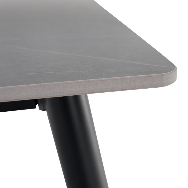 Casa si Gradina - Mobilier - Mese si birouri - Mese bucatarie si dining - Masa de sufragerie, gri marmura/neagra/aur, 121x71 cm, FLORENC TIP 1 - Infinity.ro