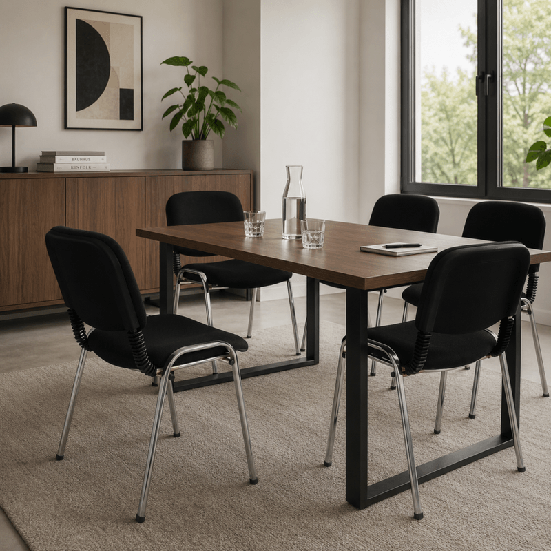 Casa si Gradina - Mobilier - Scaune si fotolii - Scaune - Scaun de birou, negru/crom, ISO CHROM - Infinity.ro