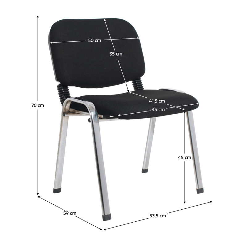 Casa si Gradina - Mobilier - Scaune si fotolii - Scaune - Scaun de birou, negru/crom, ISO CHROM - Infinity.ro