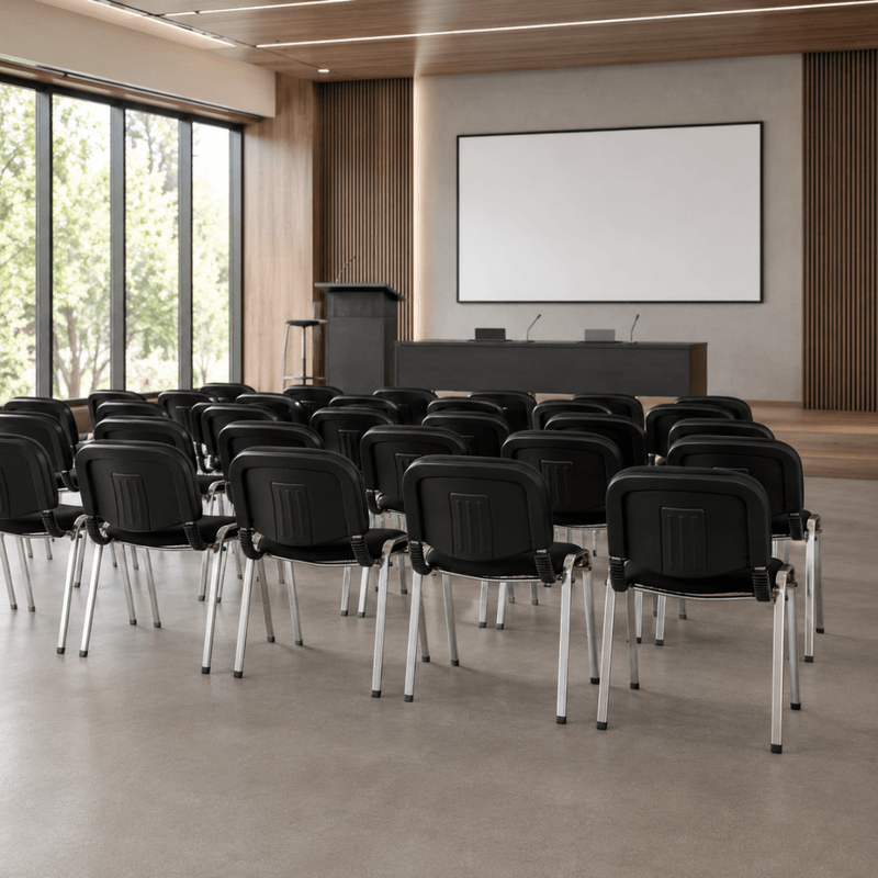 Casa si Gradina - Mobilier - Scaune si fotolii - Scaune - Scaun de birou, negru/crom, ISO CHROM - Infinity.ro
