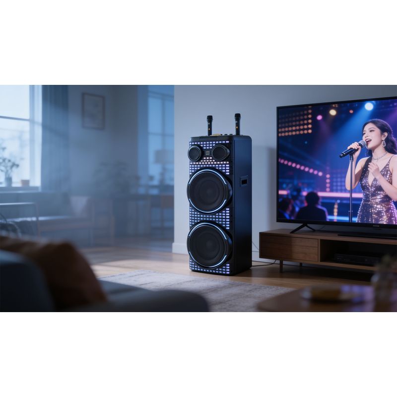 TV, Audio-Video si Foto - Portabile audio - Boxe portabile - Boxa Portabila Bluetooth Electromures EM 1009, 100W,BT 5.3, TWS, Radio FM,USB, TF, AUX, 2 Microfoane, Telecomanda, Negru - Infinity.ro