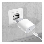 Laptop, Telefoane si Tablete - Telefoane mobile si accesorii - Accesorii Telefoane - Incarcatoare telefoane - Set Incarcator compatibil Apple, USB-C 20W Fast Charger si cablu USB-C Lightning, Compatibil cu iPhone - Infinity.ro
