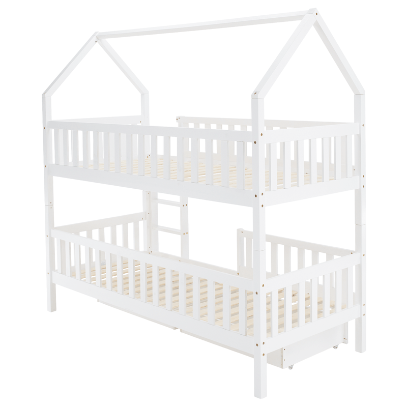 Casa si Gradina - Mobilier - Mobilier copii - Patuturi copii - Pat supraetajat Montessori, alb, VENITA TYP 2 - Infinity.ro
