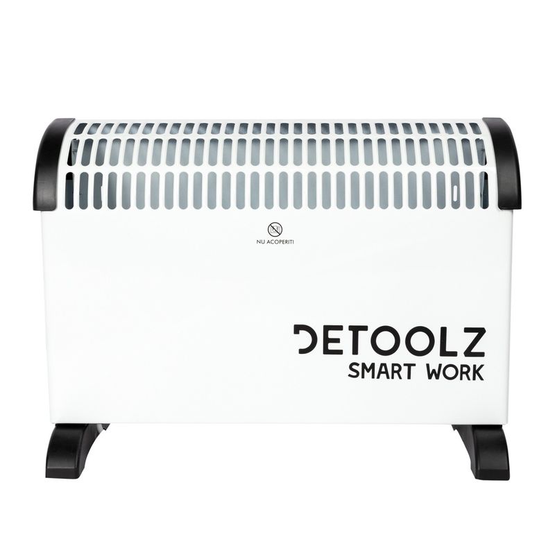 Electronice si Electrocasnice - Climatizare si sisteme de incalzire - Aparate incalzire aer - Aeroterme - Convector electric detoolz, 2kw, 3 trepte de putere, cu termostat reglabil - Infinity.ro