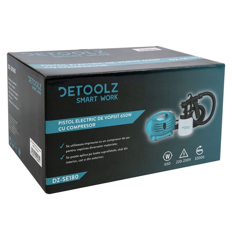 Auto si Moto - Reparatii si depanare - Scule auto - Echipamente de vopsit - Pistol electric de vopsit 650W cu compresor, Extrem de practic si util, Fabricat din materiale ultra-usoare, durabile - Infinity.ro