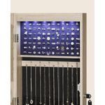 Casa si Gradina - Mobilier - Dulapuri si sifoniere - Dulapuri - Dulap pentru bijuterii cu oglinda, montare pe perete sau usa, material MDF, inchidere cu cheie, 120x37x10 cm, stejar - Infinity.ro