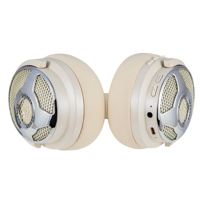 TV, Audio-Video si Foto - Portabile audio - Casti audio - Casti Wireless 2 in 1 Electromures EM H5, BT 6.0, Boxa Bluetooth, Radio FM, Slot TF, Microfon HD, Design Pliabil, Alb - Infinity.ro