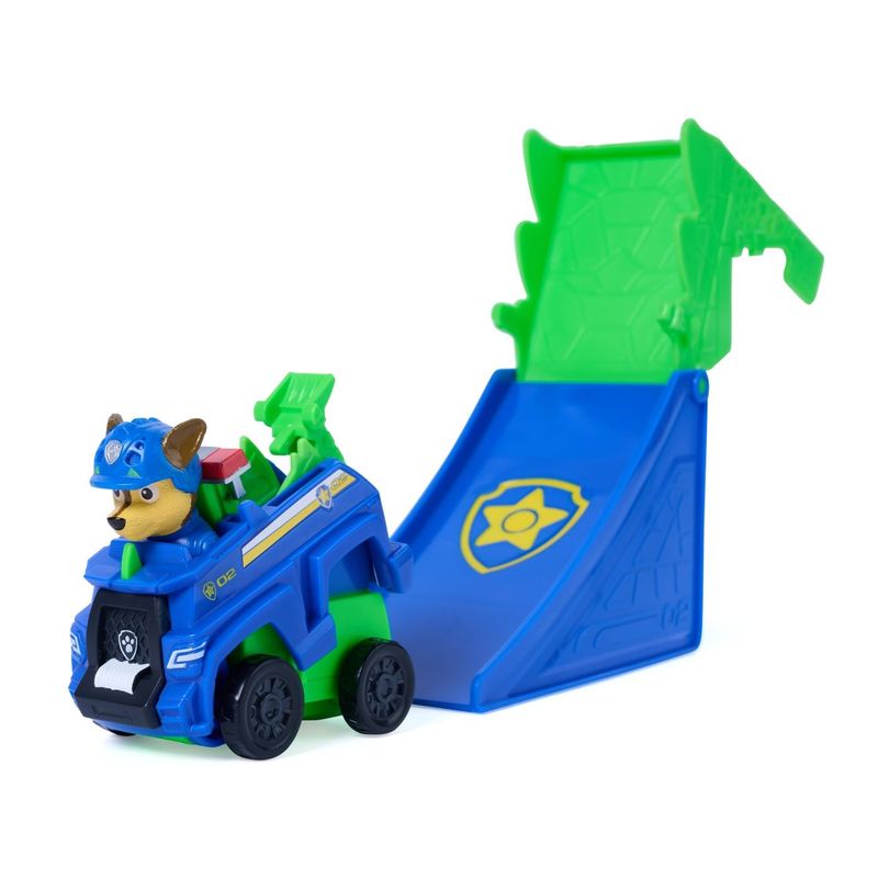 Jucarii, Copii si Bebe - Jucarii si jocuri - Figurine - PATRULA CATELUSILOR FILMUL CU DINOZAURI SET VEHICUL CU RAMPA SI FIGURINA CHASE - Infinity.ro