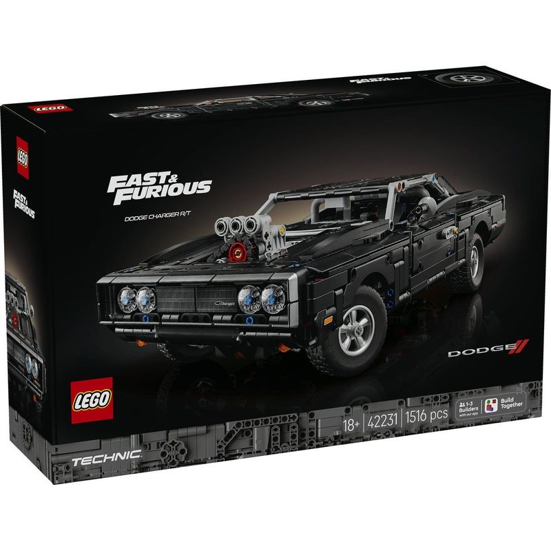 Jucarii, Copii si Bebe - Jucarii si jocuri - Vehicule si jucarii cu telecomanda - Masinute - LEGO TECHNIC MASINA DODGE CHARGER R/T DIN FAST AND FURIOUS 42231 - Infinity.ro
