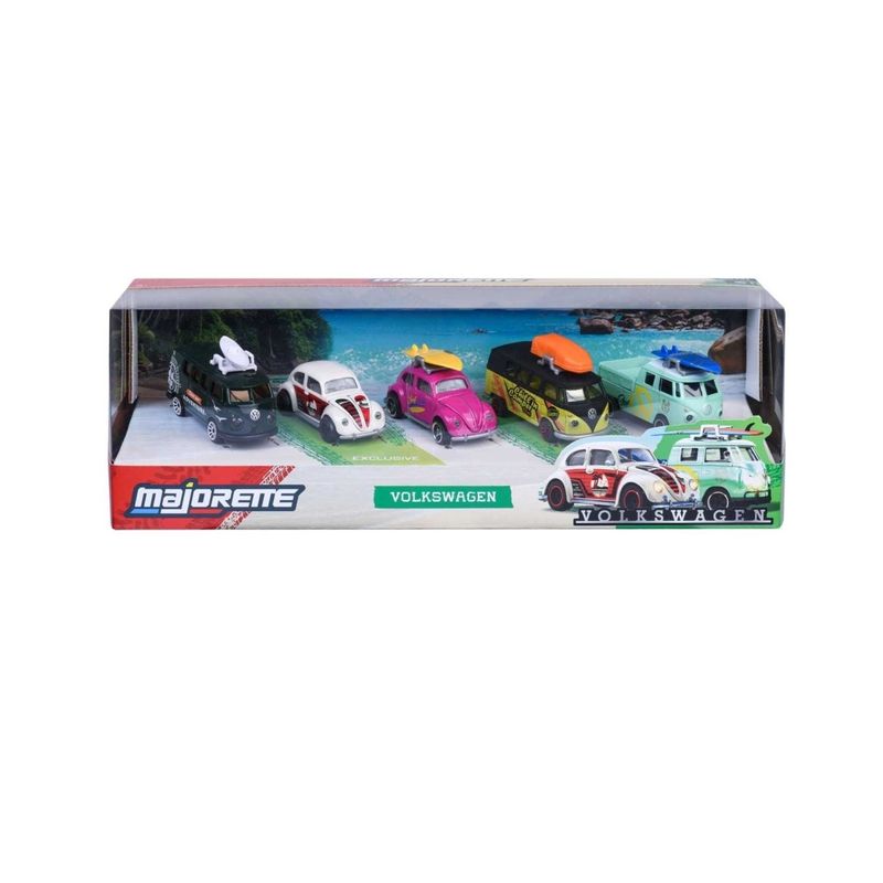 Jucarii, Copii si Bebe - Jucarii si jocuri - Vehicule si jucarii cu telecomanda - Masinute - MAJORETTE SET 5 MASINUTE METALICE VOLKSWAGEN 7.5CM - Infinity.ro