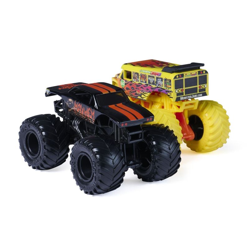 Jucarii, Copii si Bebe - Jucarii si jocuri - Vehicule si jucarii cu telecomanda - Masinute - MONSTER JAM SET 2 MASINUTE METALICE CLASSROOM CRUSHER SI MAYHEM SCARA 1 LA 64 - Infinity.ro