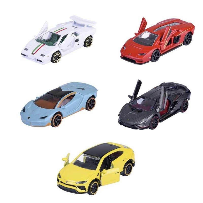 Jucarii, Copii si Bebe - Jucarii si jocuri - Vehicule si jucarii cu telecomanda - Masinute - MAJORETTE SET 5 MASINUTE METALICE LAMBORGHINI SCARA 1 LA 64 - Infinity.ro