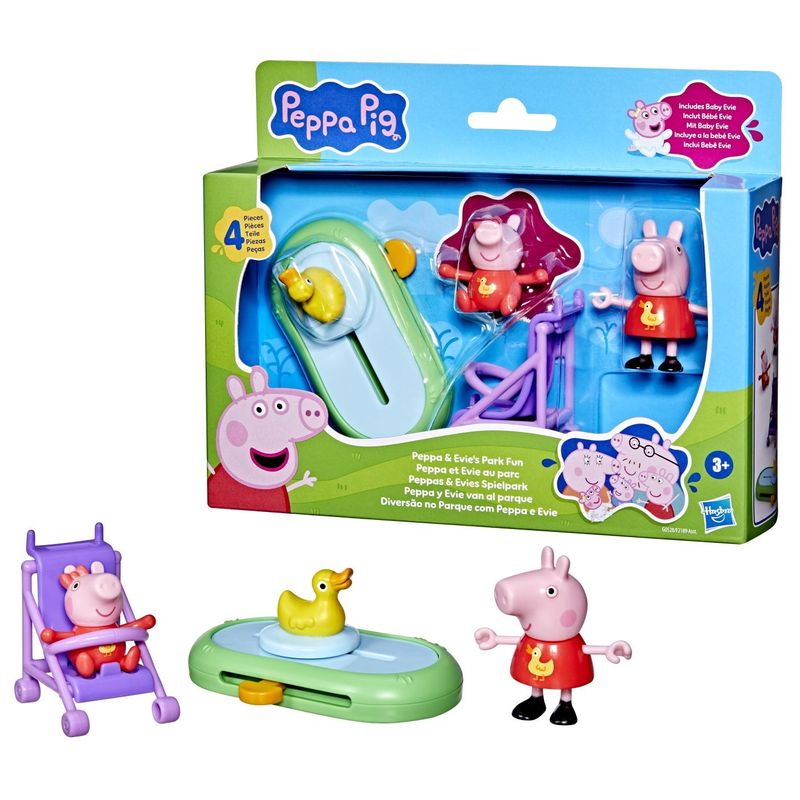 Jucarii, Copii si Bebe - Jucarii si jocuri - Figurine - Peppa Pig set Peppa si Evi in parcul de distractii - Infinity.ro