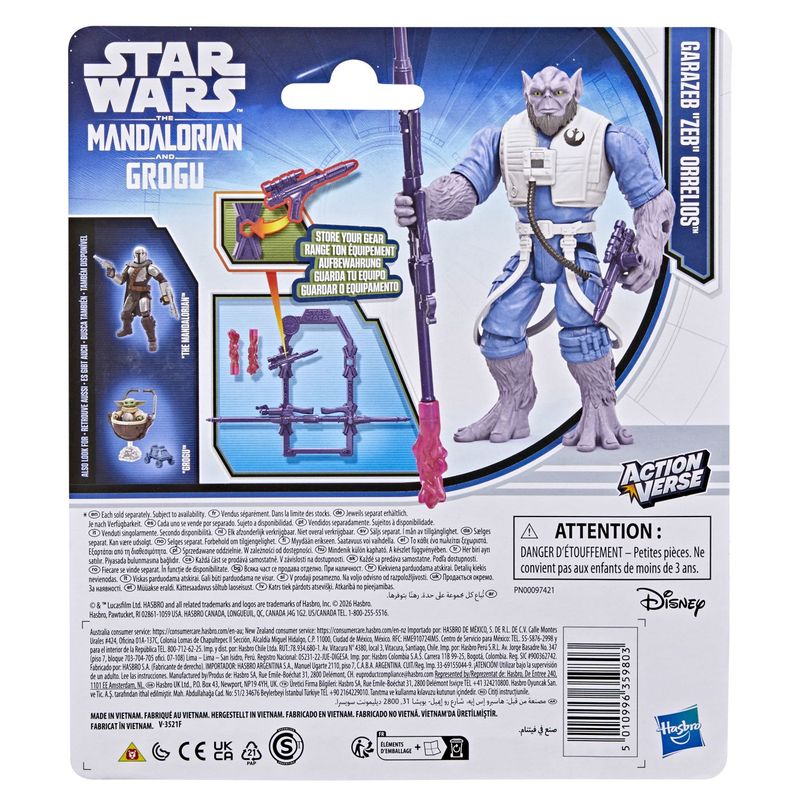 Jucarii, Copii si Bebe - Jucarii si jocuri - Figurine - Star Wars mandalorian si grogu action verse set figurina garazeb zeb orrelios si accesorii - Infinity.ro