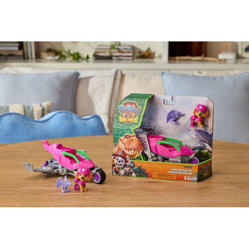 Jucarii, Copii si Bebe - Jucarii si jocuri - Figurine - Patrula catelusilor filmul cu dinozauri set dino vehicul avion cu figurina skye si accesorii 15 cm - Infinity.ro