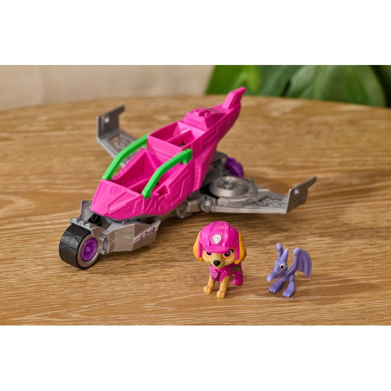 Jucarii, Copii si Bebe - Jucarii si jocuri - Figurine - Patrula catelusilor filmul cu dinozauri set dino vehicul avion cu figurina skye si accesorii 15 cm - Infinity.ro