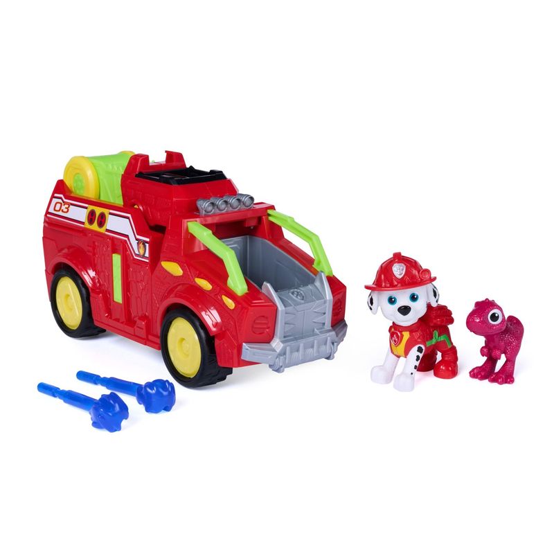 Jucarii, Copii si Bebe - Jucarii si jocuri - Figurine - Patrula catelusilor filmul cu dinozauri set dino vehicul de pompieri cu figurina marshall si accesorii 15 cm - Infinity.ro