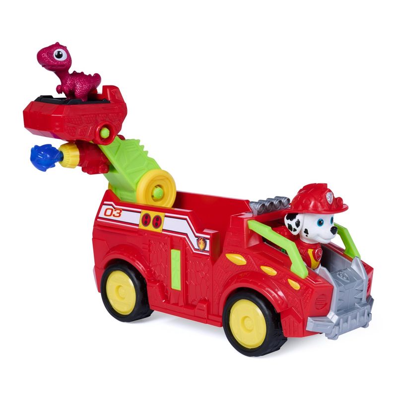 Jucarii, Copii si Bebe - Jucarii si jocuri - Figurine - Patrula catelusilor filmul cu dinozauri set dino vehicul de pompieri cu figurina marshall si accesorii 15 cm - Infinity.ro