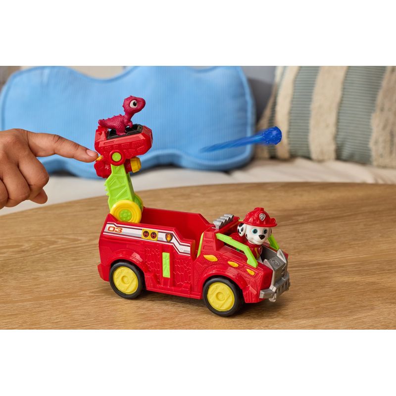Jucarii, Copii si Bebe - Jucarii si jocuri - Figurine - Patrula catelusilor filmul cu dinozauri set dino vehicul de pompieri cu figurina marshall si accesorii 15 cm - Infinity.ro