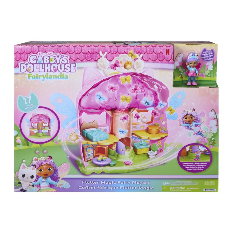 Jucarii, Copii si Bebe - Jucarii si jocuri - Figurine - Gabbys Dollhouse Fairylandia set de joaca zana magica flutter cu figurina Gabby inclusa - Infinity.ro
