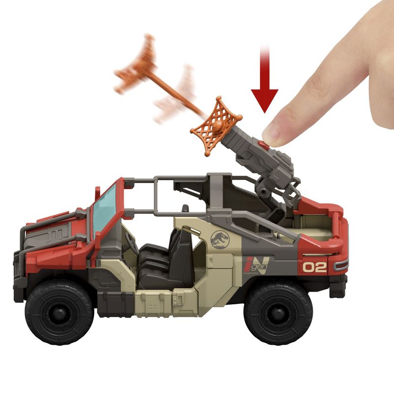 Jucarii, Copii si Bebe - Jucarii si jocuri - Vehicule si jucarii cu telecomanda - Masinute - Jurassic World rebirth set vehicul de lupta launch n battle cu figurine si accesorii - Infinity.ro