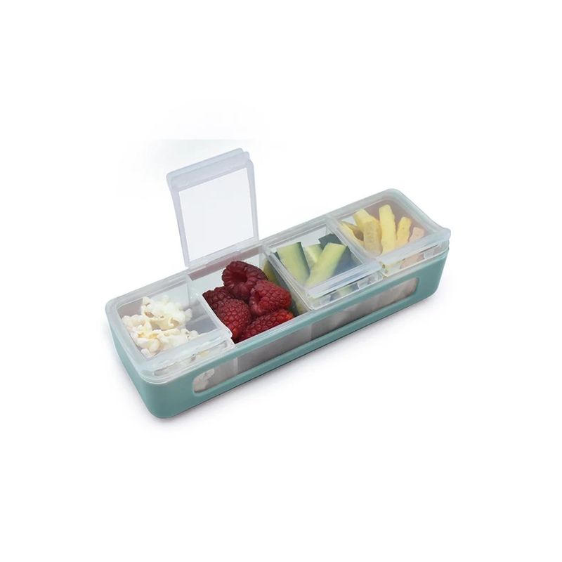 Jucarii, Copii si Bebe - Hrana si alaptare - Biberoane, suzete si accesorii hranire - Articole hranire bebelusi - Cutie snack 4 compartimente, melii - Infinity.ro