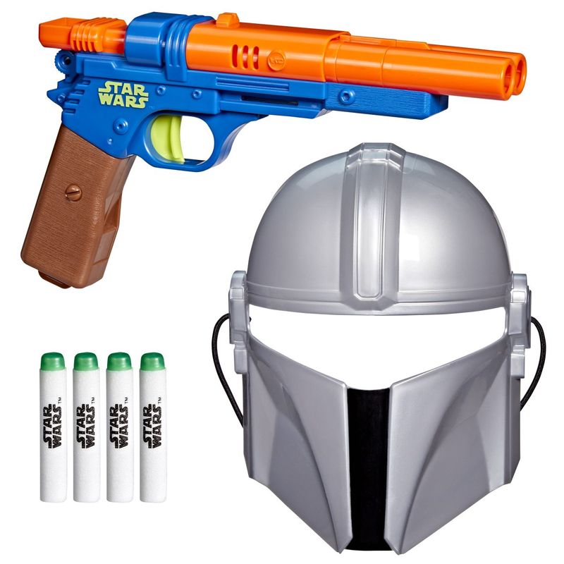 Jucarii, Copii si Bebe - Jucarii si jocuri - Jucarii de rol - Masti si costume copii - Star Wars mandalorianul si grogu set blaster si masca mandalorianul cu lumini si sunete - Infinity.ro