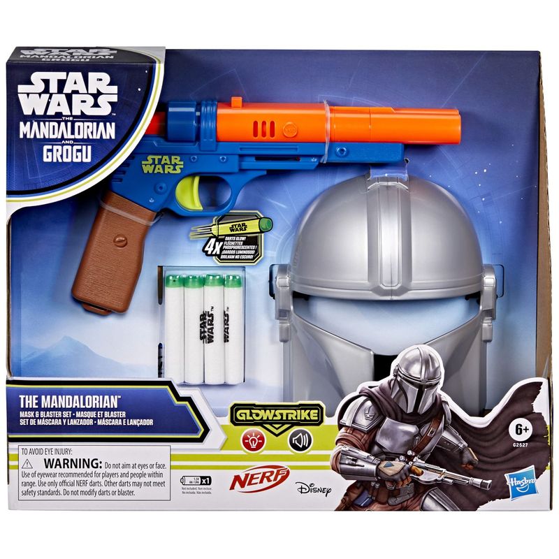 Jucarii, Copii si Bebe - Jucarii si jocuri - Jucarii de rol - Masti si costume copii - Star Wars mandalorianul si grogu set blaster si masca mandalorianul cu lumini si sunete - Infinity.ro