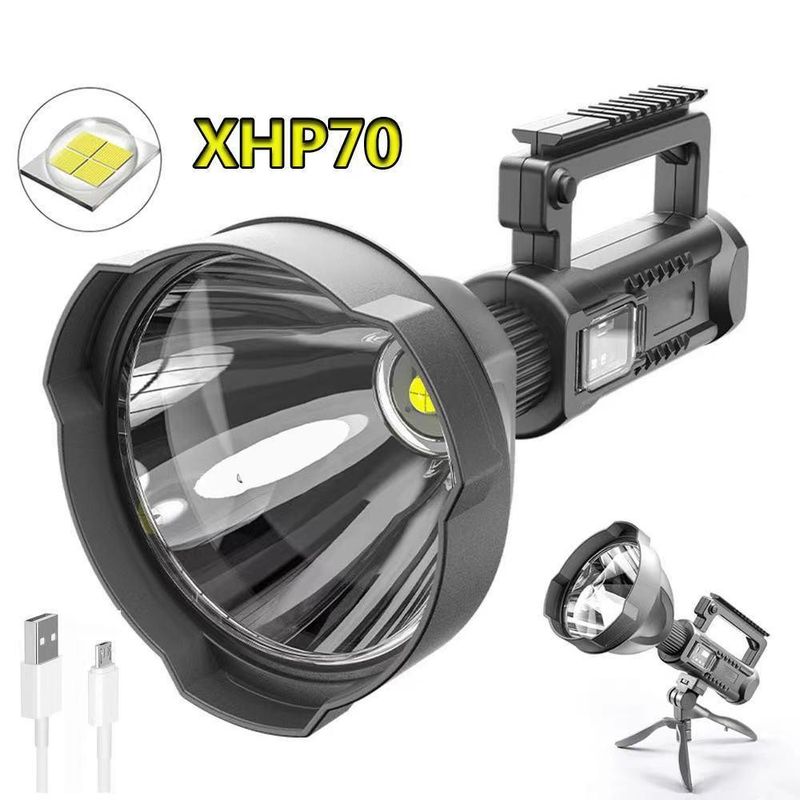 Casa si Gradina - Corpuri si surse de iluminat - Iluminat exterior - Lanterne - Proiector Reincarcabil USB RFAN, Ultra-Luminos, 2000 W, Acumulator Litiu, Rezistent la Apa, Negru - Infinity.ro