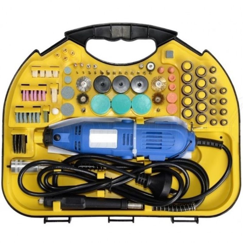 Casa si Gradina - Constructii - Scule electrice si accesorii - Masini de frezat - Trusa minifreza tip biax 117 piese 500W - Infinity.ro