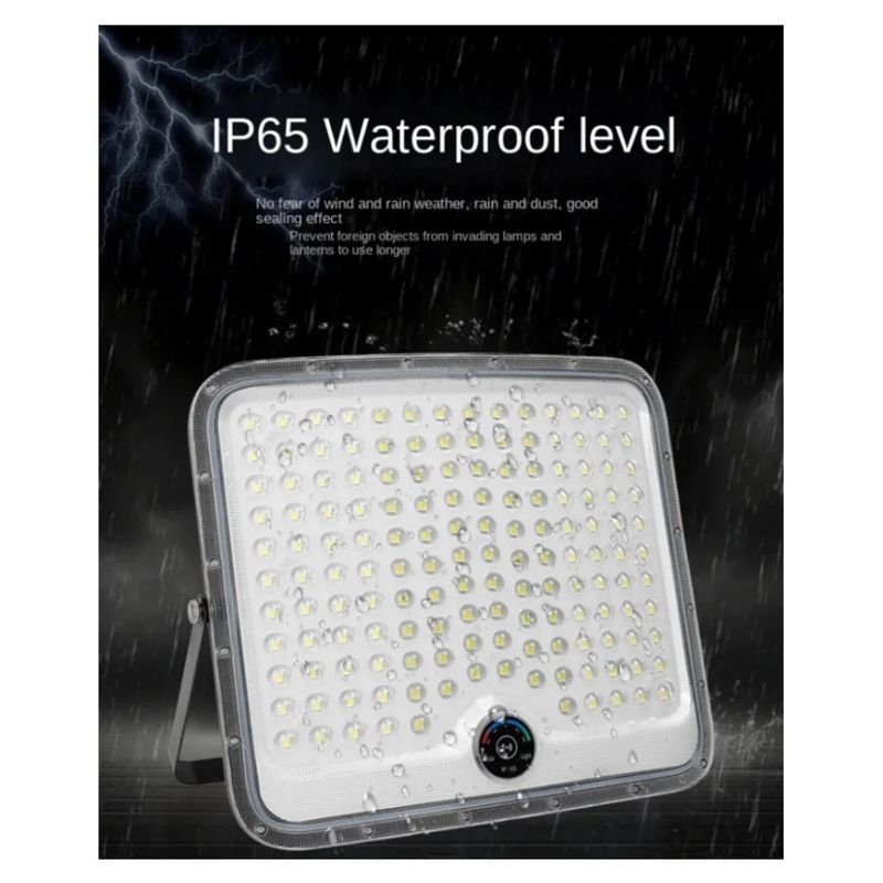 Casa si Gradina - Corpuri si surse de iluminat - Iluminat exterior - Lampi solare - Proiector LED cu Incarcare Solara, 600W, Panou Solar, Telecomanda, Senzor si Indicator Nivel Baterie - Infinity.ro