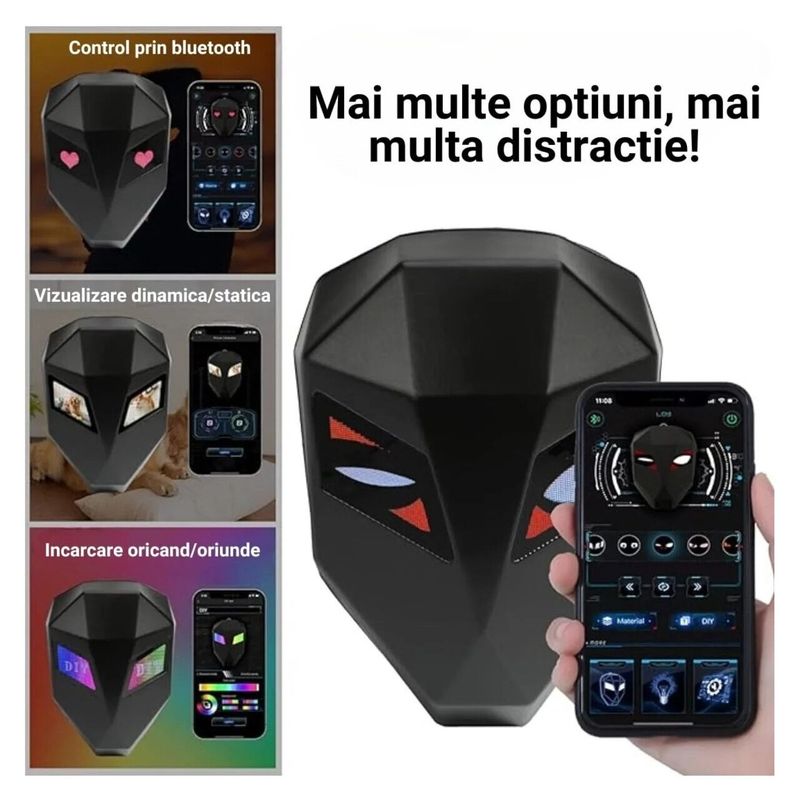 Sport si Outdoor - Articole de voiaj - Rucsacuri - Rucsac Modern cu Ecran LED, Protectie la Apa, Centuri de Siguranta, Design Ergonomic, Negru - Infinity.ro