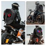 Sport si Outdoor - Articole de voiaj - Rucsacuri - Rucsac Modern cu Ecran LED, Protectie la Apa, Centuri de Siguranta, Design Ergonomic, Negru Carbon - Infinity.ro