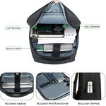 Sport si Outdoor - Articole de voiaj - Rucsacuri - Rucsac Ghiozdan Smart cu Display LED, WiFi, impremeabil, Aplicatie Dedicata iOS/Android, Port USB Extern, Negru - Infinity.ro