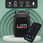 Sport si Outdoor - Articole de voiaj - Rucsacuri - Rucsac Ghiozdan Smart cu Display LED, WiFi, impremeabil, Aplicatie Dedicata iOS/Android, Port USB Extern, Negru - Infinity.ro