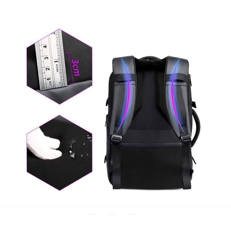 Sport si Outdoor - Articole de voiaj - Rucsacuri - Rucsac Ghiozdan Smart cu Display LED, WiFi, impremeabil, Aplicatie Dedicata iOS/Android, Port USB Extern, Negru - Infinity.ro