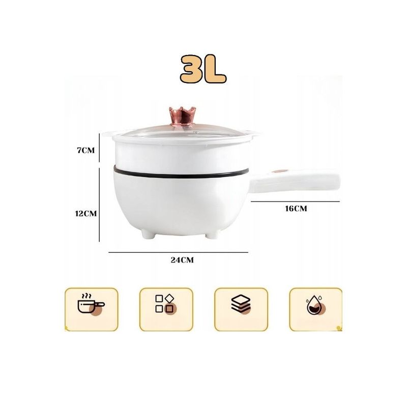 Casa si Gradina - Bucatarie si vesela - Vase pentru gatit - Tigai si seturi - Tigaie Electrica UniBox, 3 Litri, 1350W, Panou Digital, 24cm - Infinity.ro