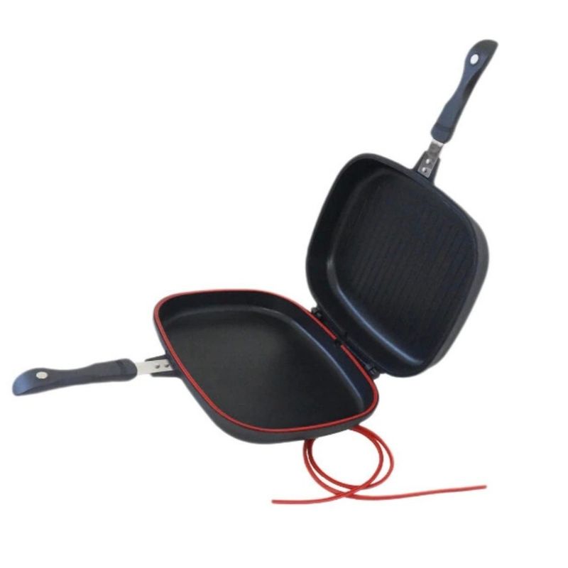 Casa si Gradina - Bucatarie si vesela - Vase pentru gatit - Tigai si seturi - Tigaie tip Grill, Doubletta, Reversibila, Antiaderenta, 36 cm - Infinity.ro