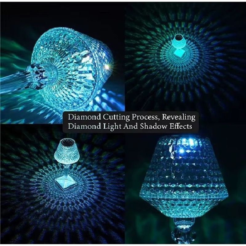 Casa si Gradina - Corpuri si surse de iluminat - Veioze si lampi - Lampi de veghe - Lampa Led RGB, Tip Veioza, Acumulator Reincarcabil, Usb, Cristal Acrilic, Mod Tactil de Schimbare a Culorii, Telecomanda - Infinity.ro