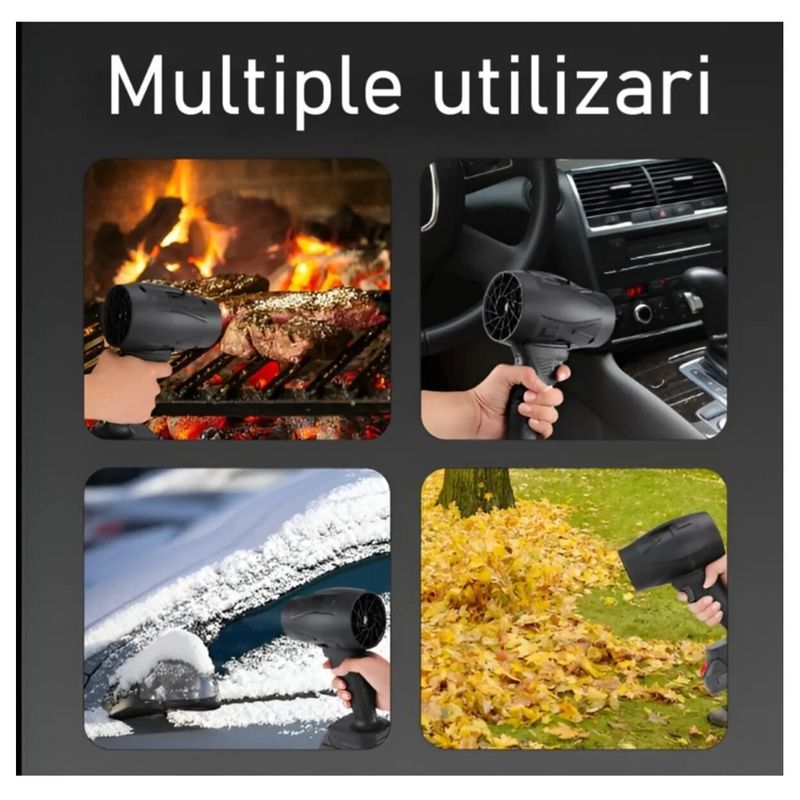Casa si Gradina - Gradinarit si plante - Utilaje gradina - Aspiratoare, suflante si tocatoare - Suflanta UniBox, 1000W, 148000RPM, portabila, set complet cu 2 acumulatori, negru, 22x14x8.5cm - Infinity.ro